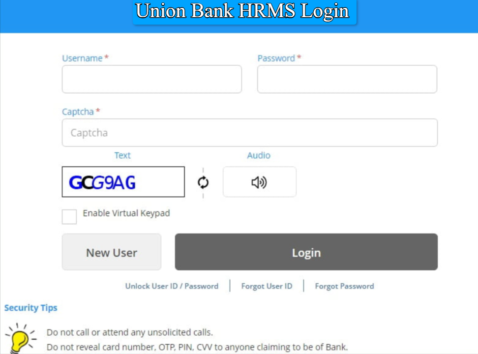 Union Bank HRMS Login
